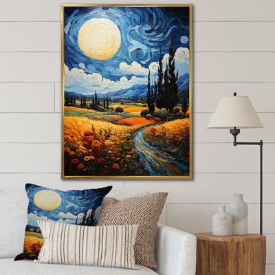 Nilteen " The Wheat Field With Cypresses By Vincent I "