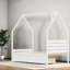 Lits jumeaux pour enfants avec tiroirs de rangement, lit cabane Montessori en bois, blanc pour la maison-761563733