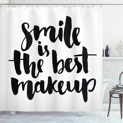  Rideau de douche style de vie Lile Smile Is The Best Makitation