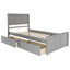 Lit plateforme simple avec rangement Duluth