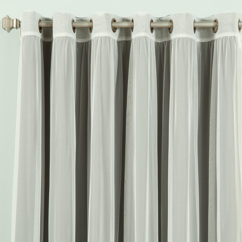 Rideau transparent occultant et isolant Granados, Gris foncé, l 80 po x L 84 po