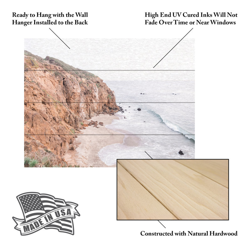 Elena Chukhlebova Malibu Beach Wood Slat Art, 18" H x 22" W