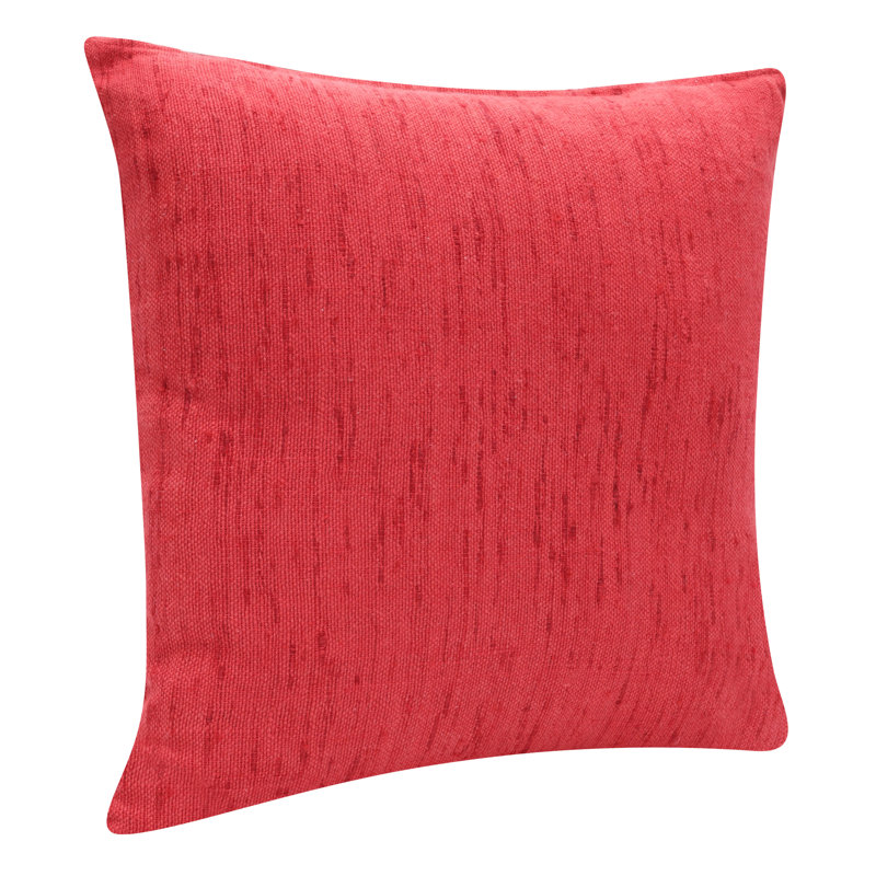 Housse de coussin décoratif en lin Ronelle, Corail, Housse de coussin seulement - sans coussin