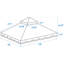 Toile de remplacement pour gazebo 10x10 pi d'extérieur - Double niveau, protégée, hydrofuge, circulaire, niveau de couverture brun, imperméable, voilée