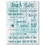 « beach rules », art textuel sur toile