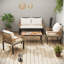 Wicker 4 - Person Garden Lounge Set