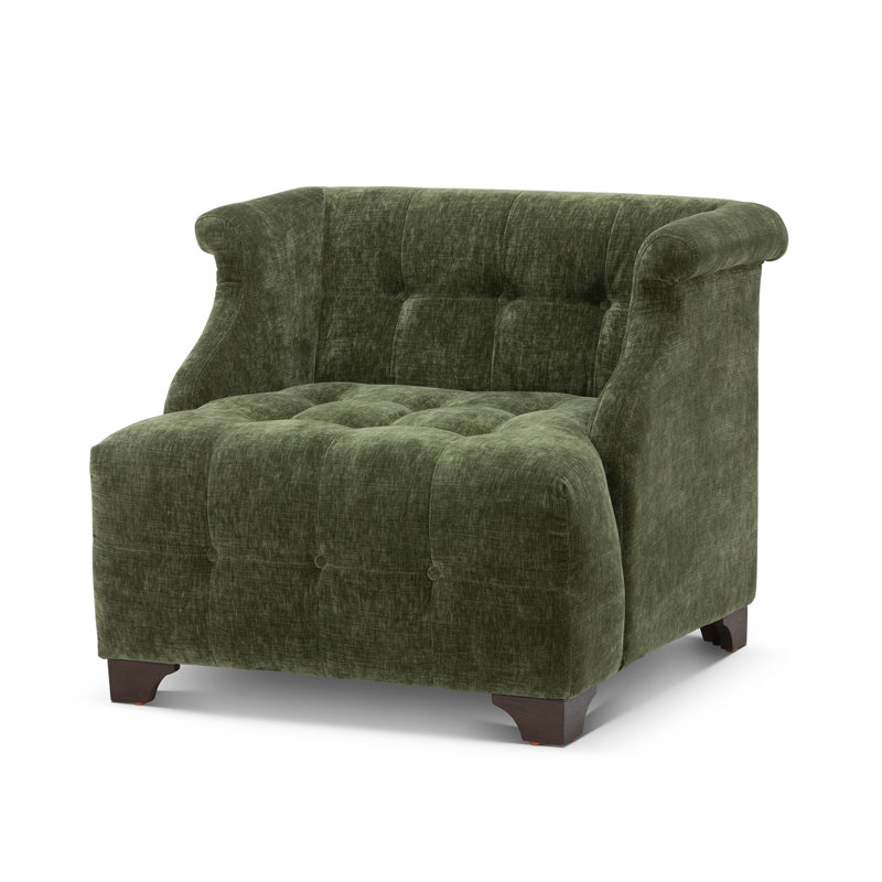 Scroll Arm Occasional Chair, Mocha, Moss