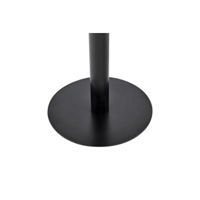 Panneau de fibres à densité moyenne rond de 23,6 po recouvert d'un comptoir de peinture UV, texture marbre, bordure en acier inoxydable, pieds de table en métal, table basse moderne et luxueuse.