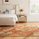 Aaron Hand Tufted Wool Terracotta/Orange/Dusty Sage Rug