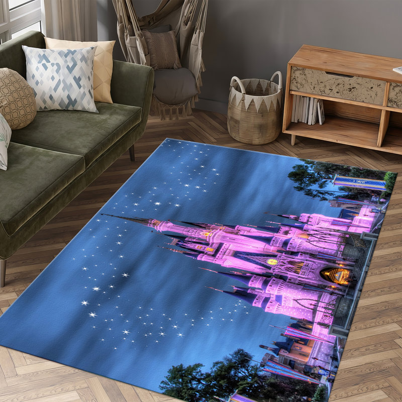 Bohemian Inspired Non Woven Thin Type Printed Rug Featuring Intricate Floral and Geometric Designs for a Stylish Home Decor Update