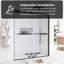 60 po X P 74 po H Porte de douche coulissante avec cadre noir-110983338