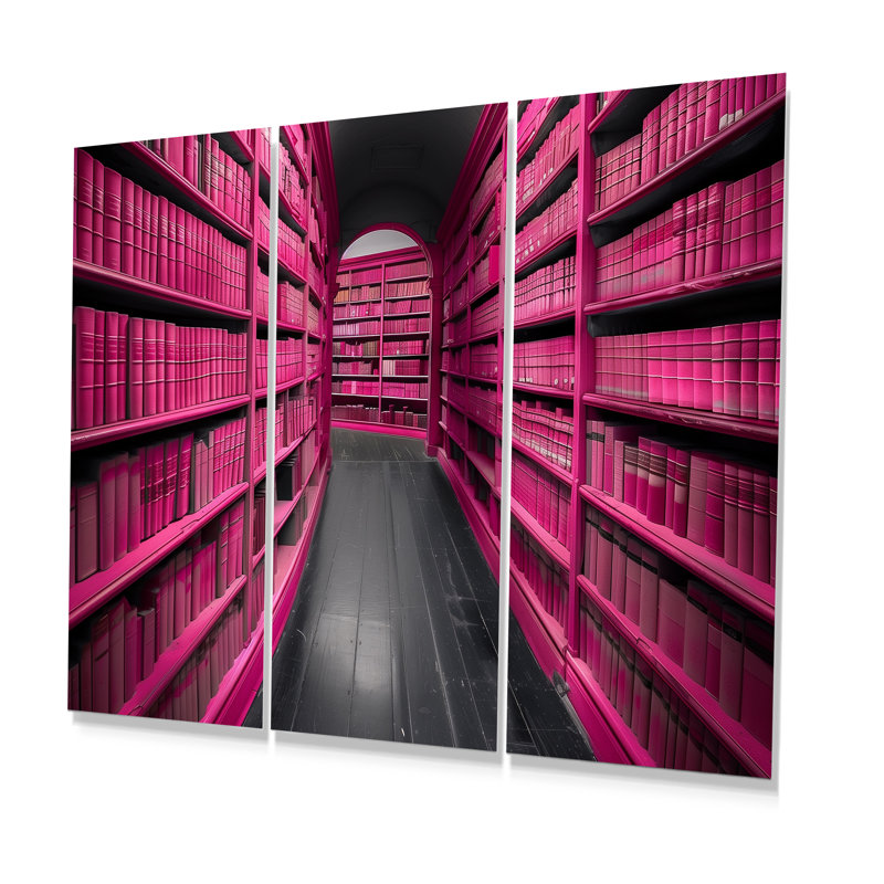 Ensemble de salon bibliothèque et bibliothèque rose, H 40 po x l 60 po x P 1 po