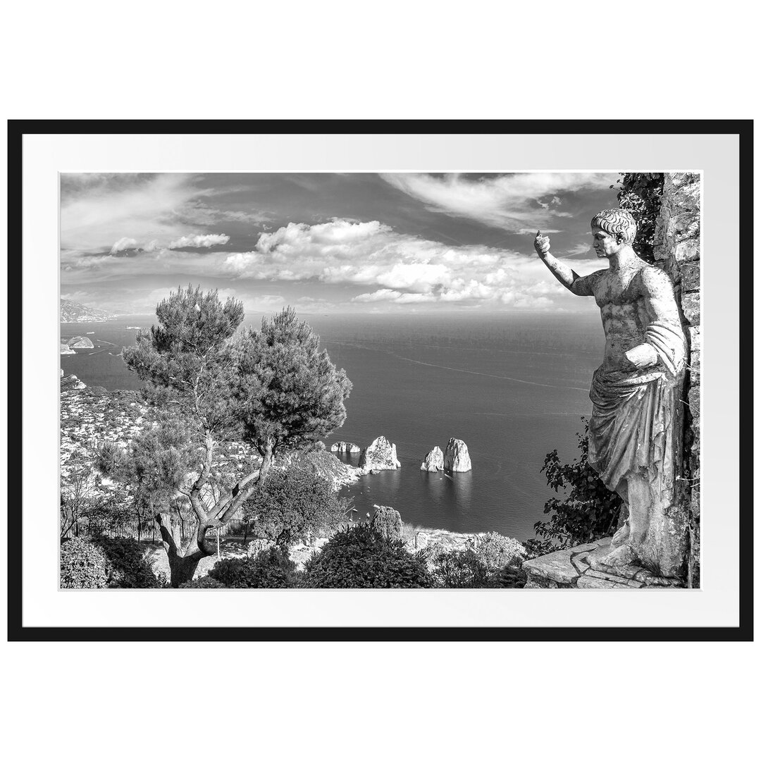 Gerahmtes Poster Insel Capri in Italien