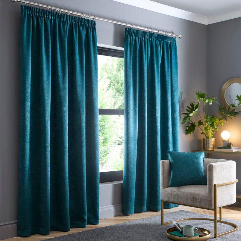 Galaxy Room Darkening Curtain Pair, Forest Green, Width 168 x Drop 183 cm