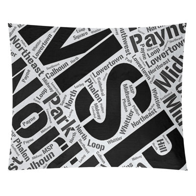 Tapisserie de polyester districts, art word