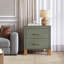 Table de chevet 2 tiroirs, rangement en bois de qualité supérieure avec design cannelé élégant-129598598