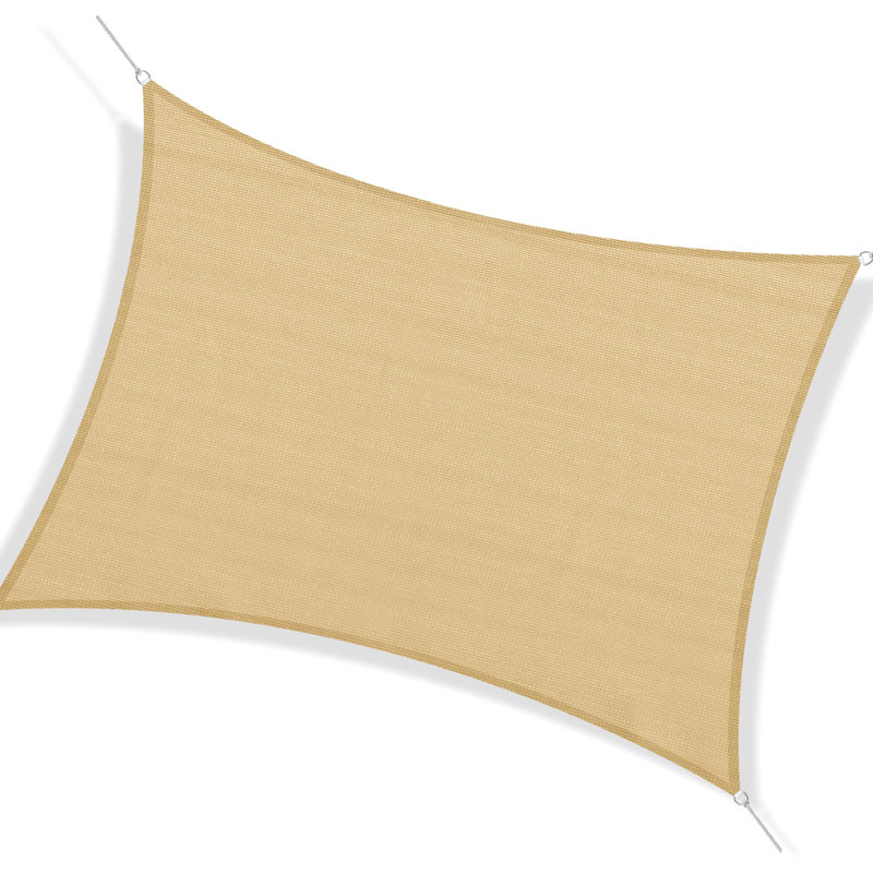 Toile d'ombrage en sable 13 'X 20', pour terrasse de jardin avec corde et protection contre le soleil