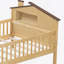 Lit plateforme simple en bois avec tête de lit en forme de maison enchanteresse, éclairage à DEL intégré et rangement pratique intégré pour une chambre à coucher de rêve.-445677981
