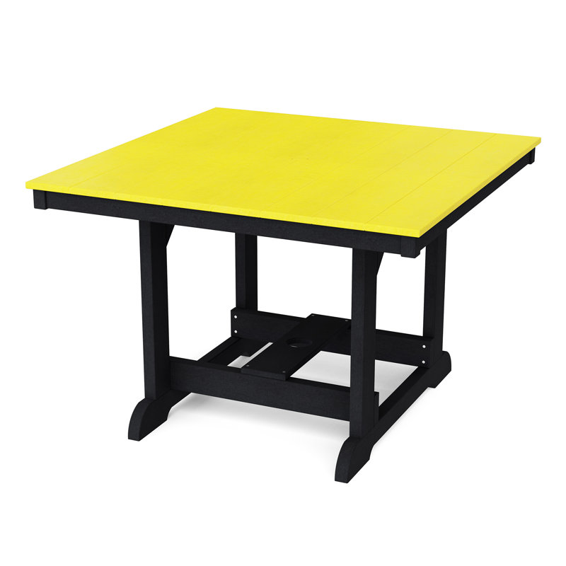 Ensemble de salle à manger 5 pièces 44 "x 44" Heritage, Jaune citron / noir