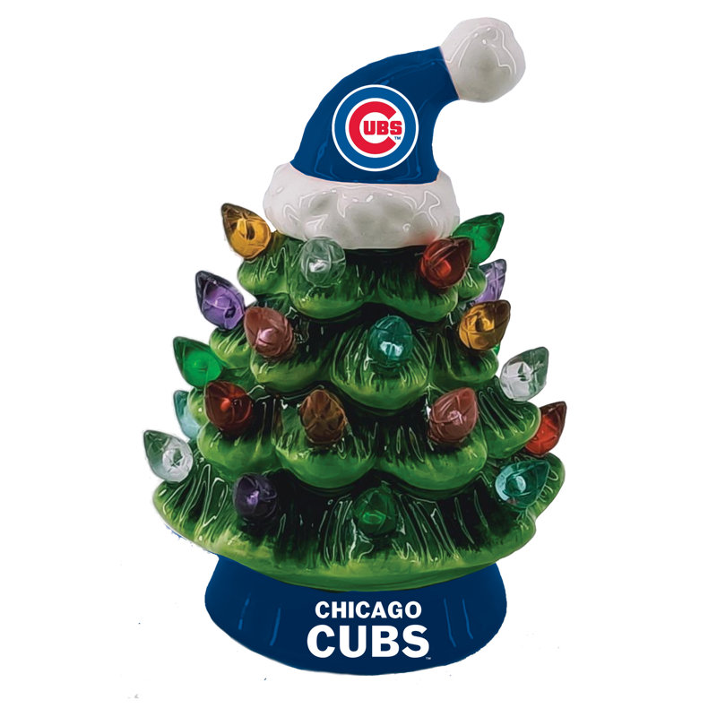 Mini arbre de Noël à DEL 4 po Chicago Cubs