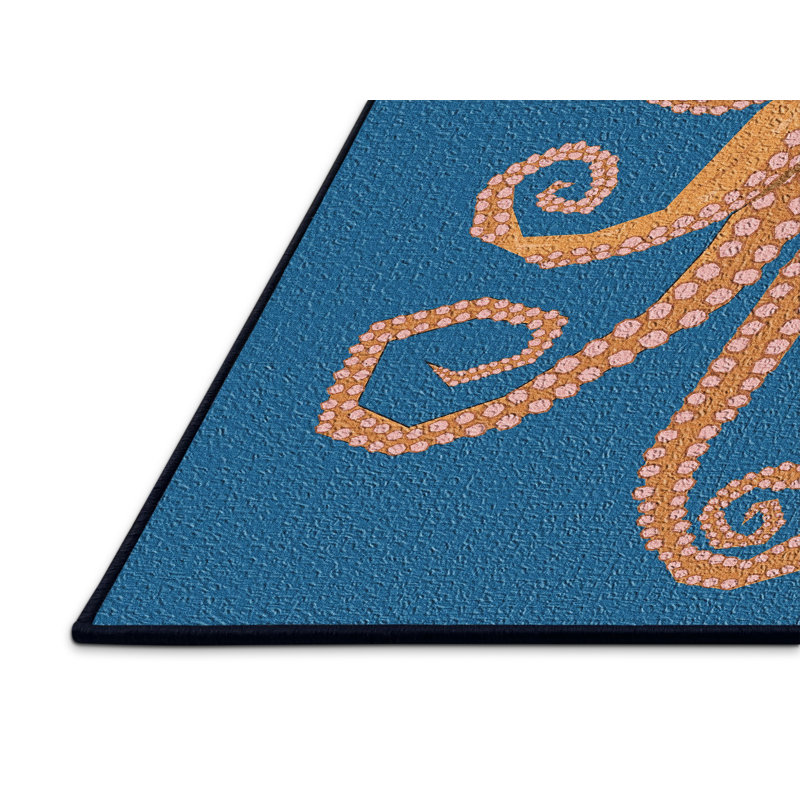 Tapis bleu pieuvre, Rectangle 3 pi x 5 pi