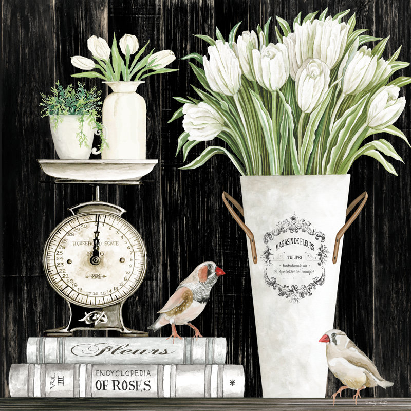 Tulipes et écailles 2886500, H 20 po x l 20 po, Non, Toile tendue