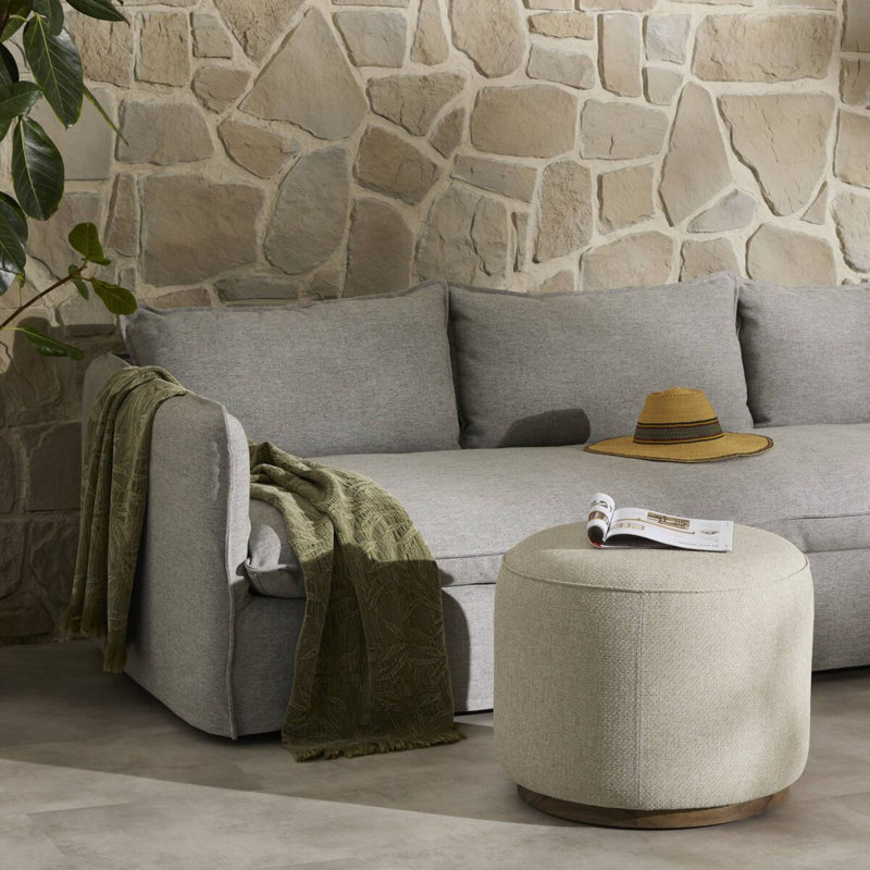 Sinclair Outdoor Ottoman, Ellor Brown