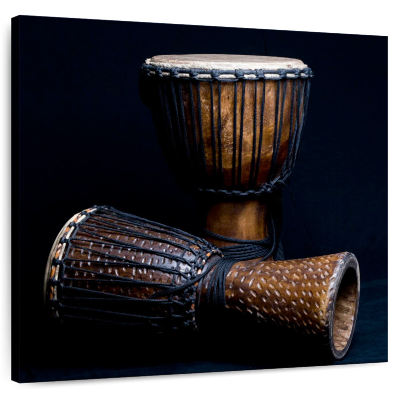 Abarca Tribal Djembe Drums, 24" H x 24" W