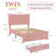 Ensemble de 2 têtes de lit tapissier simple à hauteur réglable avec tiroirs Murlene-1792197653