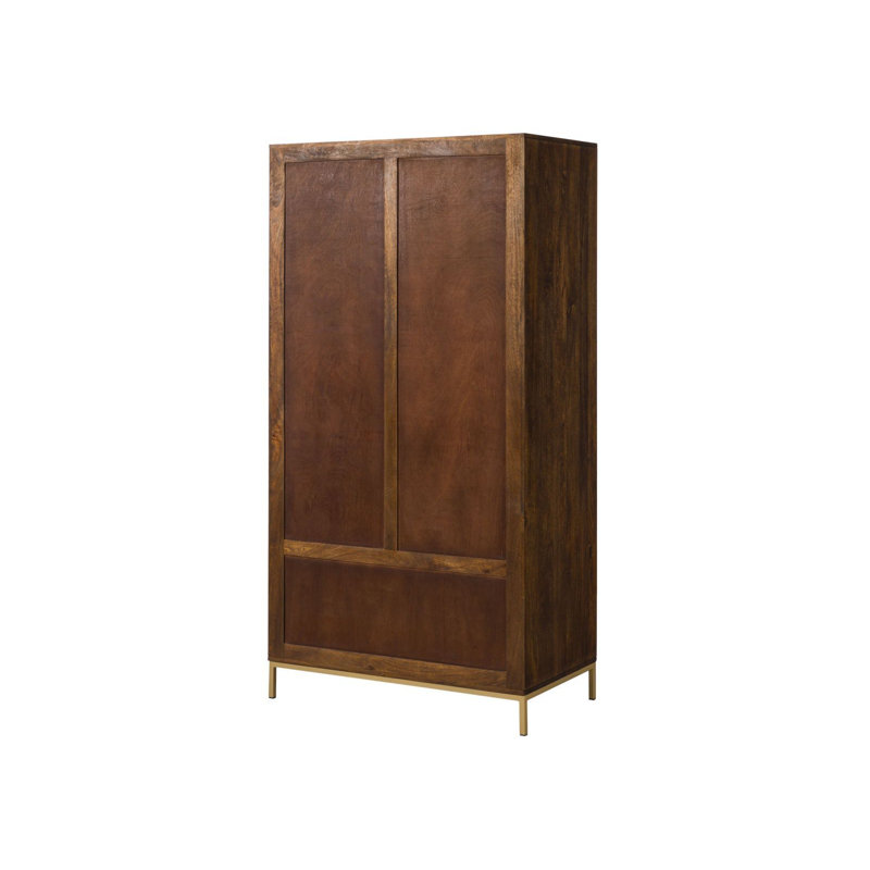Solid Wood Wardrobe, Oiled brown