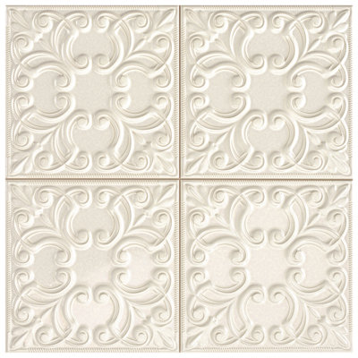 Carreau de mur en porcelaine victorienne 17-3 / 8 po x 17-3 / 8 po Victorian