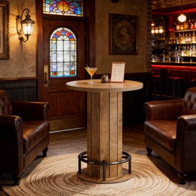 Table de bar (table de bar uniquement), base unique de style clôture, fonctionnalité maison de campagne