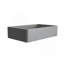 Lavabo de salle de bain rectangulaire en béton 19,68 "gris moderne
