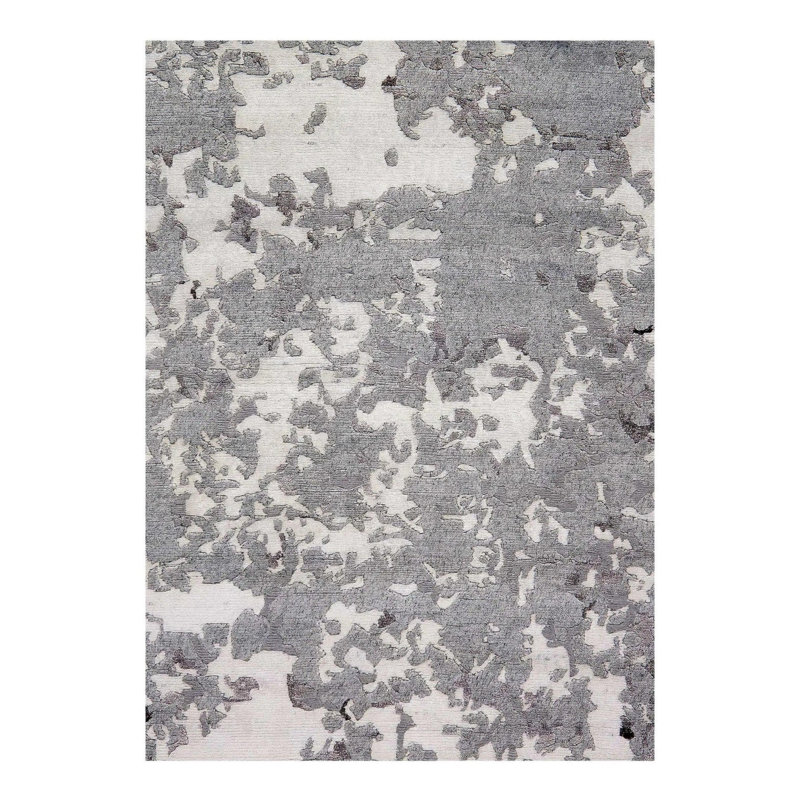 Abstract Area Rug in Gray