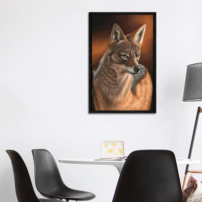 Jackal by Richard Macwee - Floater Frame Gallery-Wrapped Canvas Giclée on Canvas