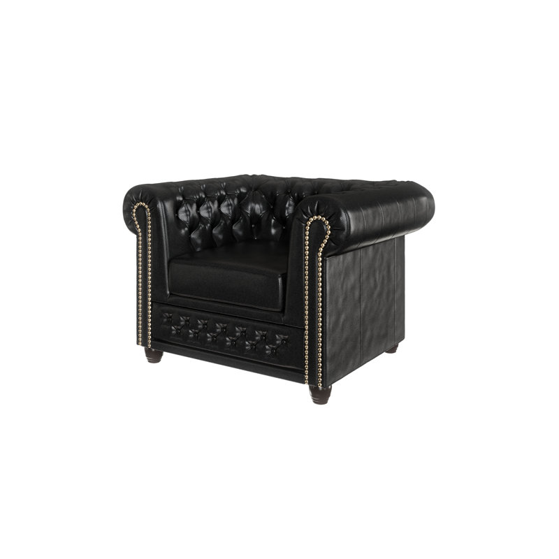 Chesterfield Armchair, Black