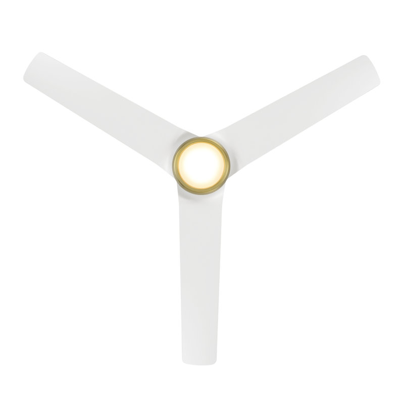 Ventilateur de plafond 54 po à 3 pales pour l'extérieur et l'intérieur Mocha avec télécommande incluse