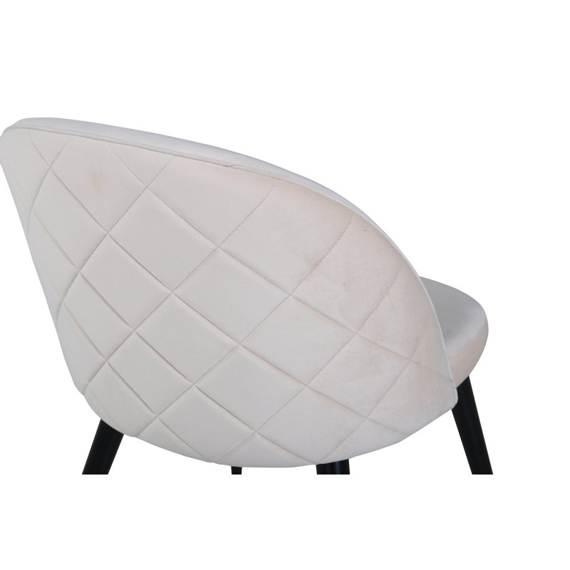 Hoelscher 46.5cm H Polyester Blend Upholstered Side Chair, White