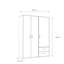 Laur 3 Door Manufactured Wood Wardrobe