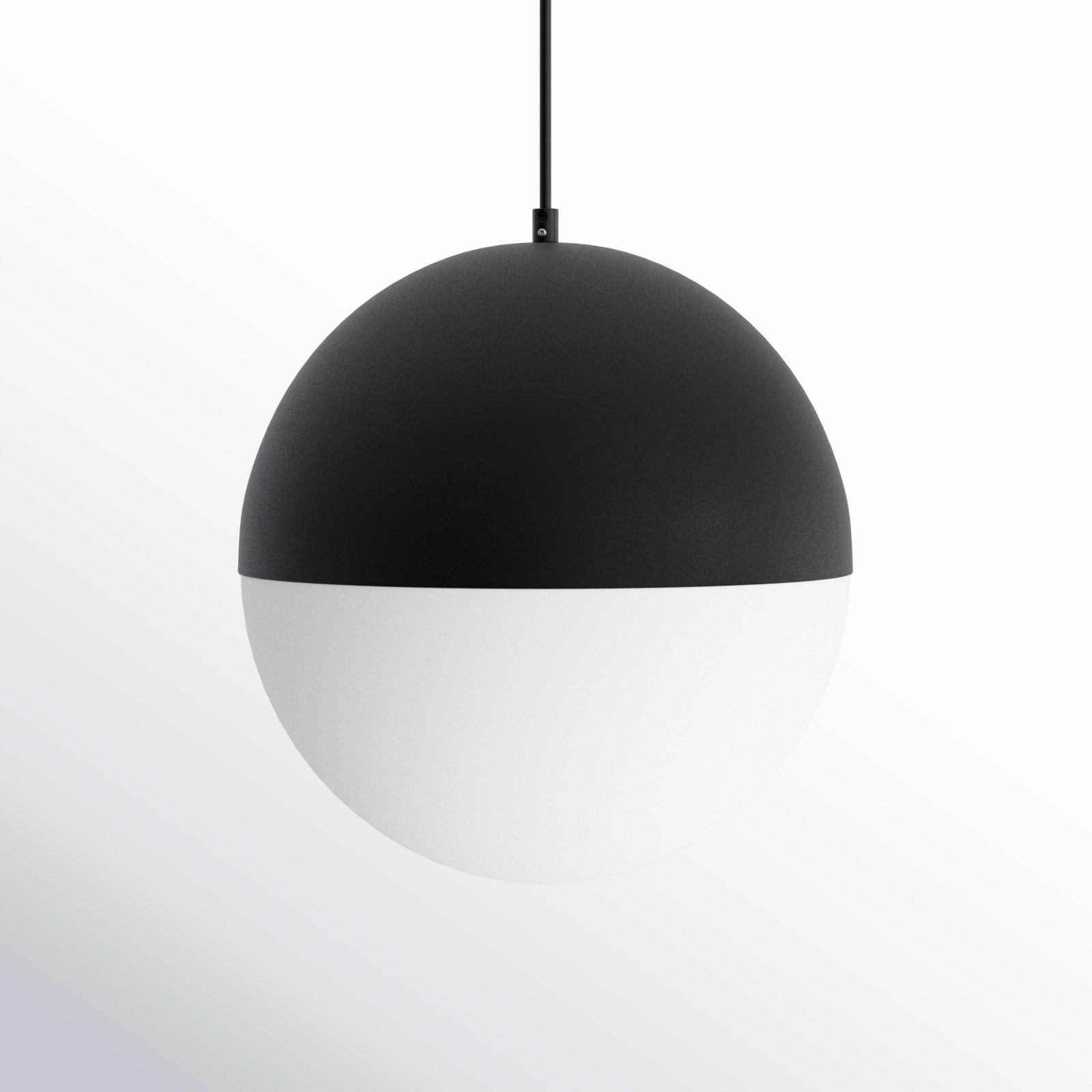Hastings Dimmable Single Light Pendant, 8.5" H x 7.75" W x 7.75"D, Black