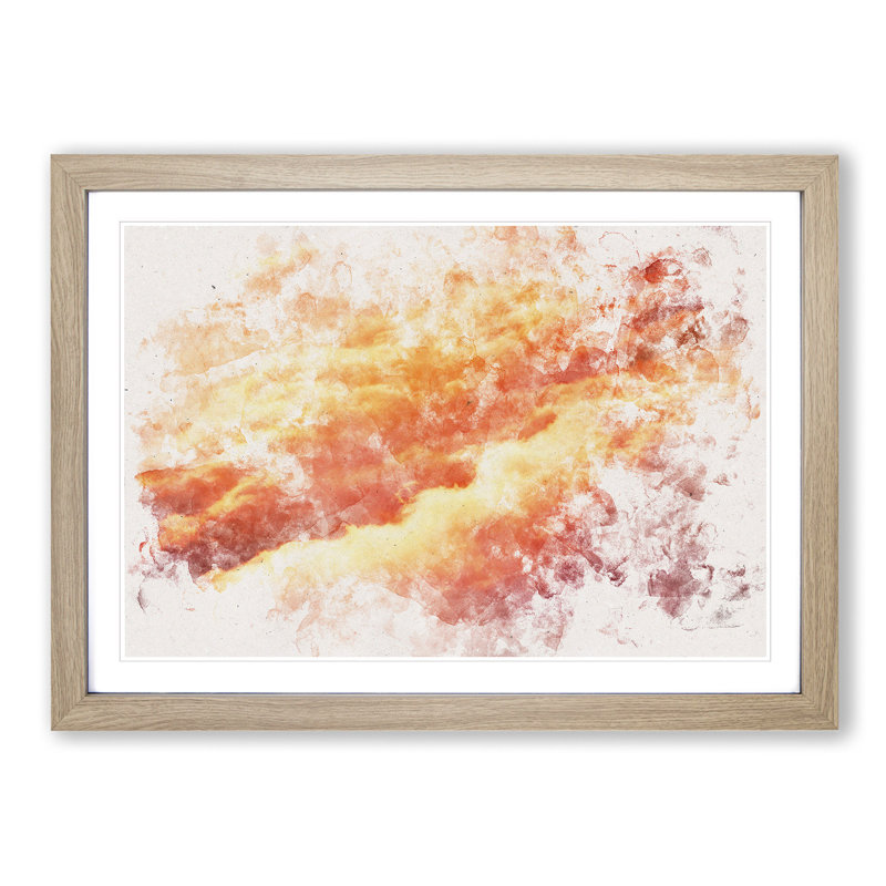 Passing Clouds - Picture Frame Painting Print, 24cm H x 33cm W x 2cm D, Oak Framed