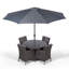 Karcher 4 - Person Patio Dining Set Umbrella Hole Included Round Table with Cushions Included