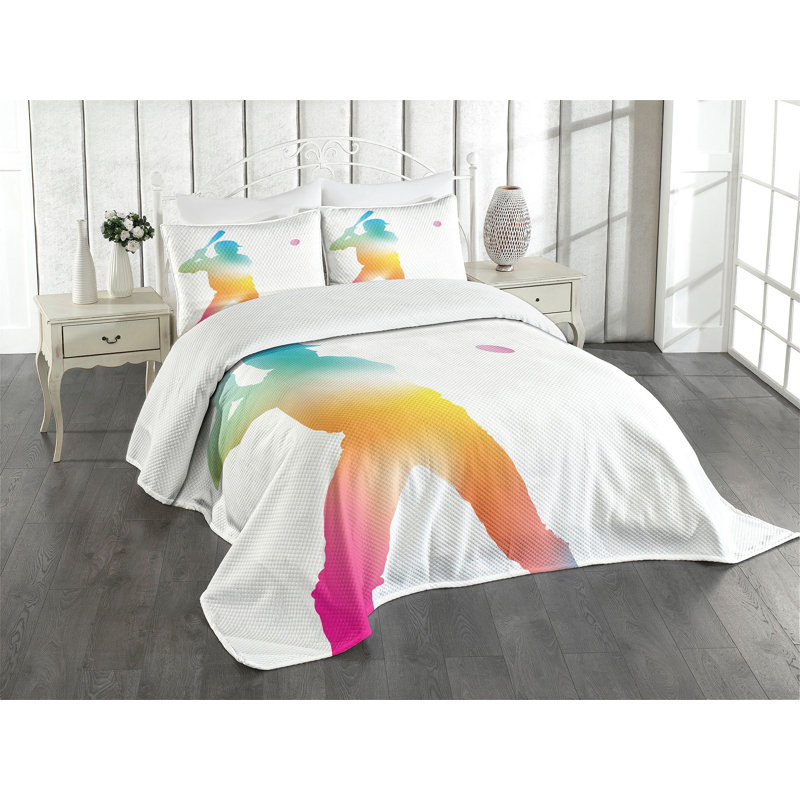 Ambesonne Abstract Art Bedspread Hitter, King Bedspread + 2 Standard Shams