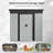 6x5 Metal Outdoor Storage Shed With Window And Transparent Plate White - Black