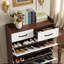 Narrow Freestanding Shoe Cabinet with 3 Flip Drawers-1260934968