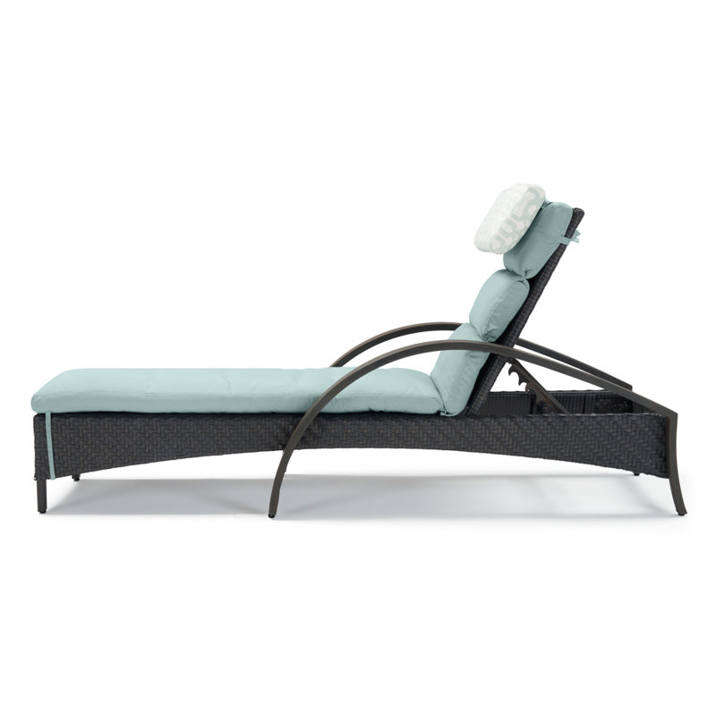 Barcelo Reclining Chaise Lounge with Cushion, Canvas Spa Sunbrella® Canvas