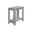 Table d'appoint, table d'appoint ou d'appoint moderne et industrielle grise moderne à deux niveaux pour le salon et la chambre à coucher