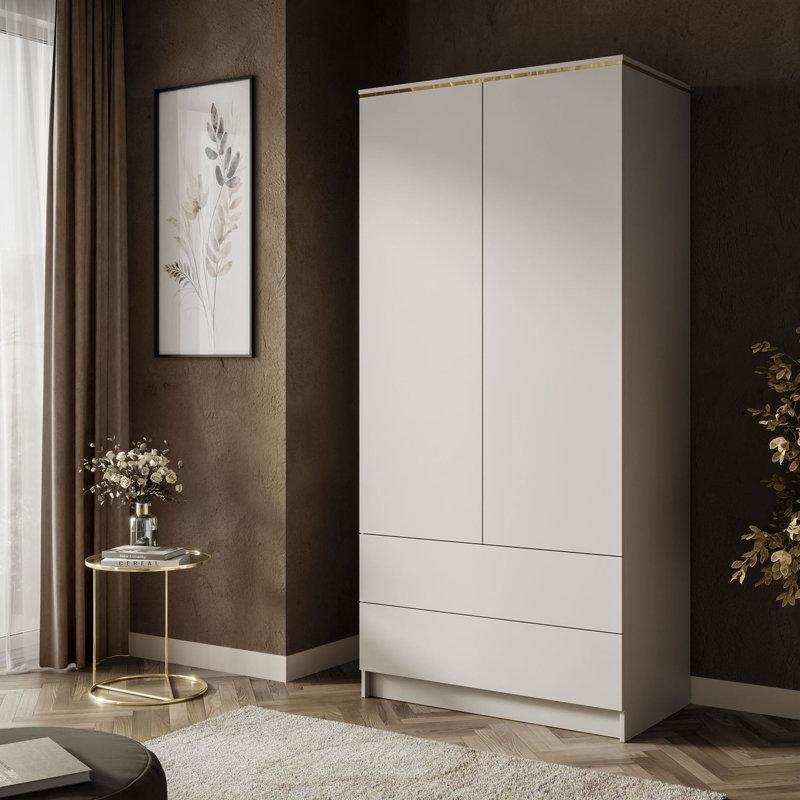 2 Door Wardrobe, Handleless system