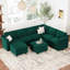 Ridoy 26.4" Wide Velvet Symmetrical Modular Corner Sectional 9-Pieces Sofa Set with Ottoman-1318113897