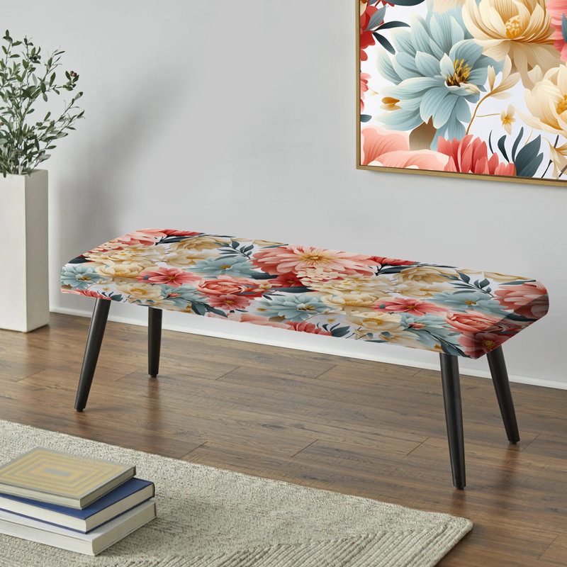 Banc rembourré Antique Pastels Boho Accents III - Floral